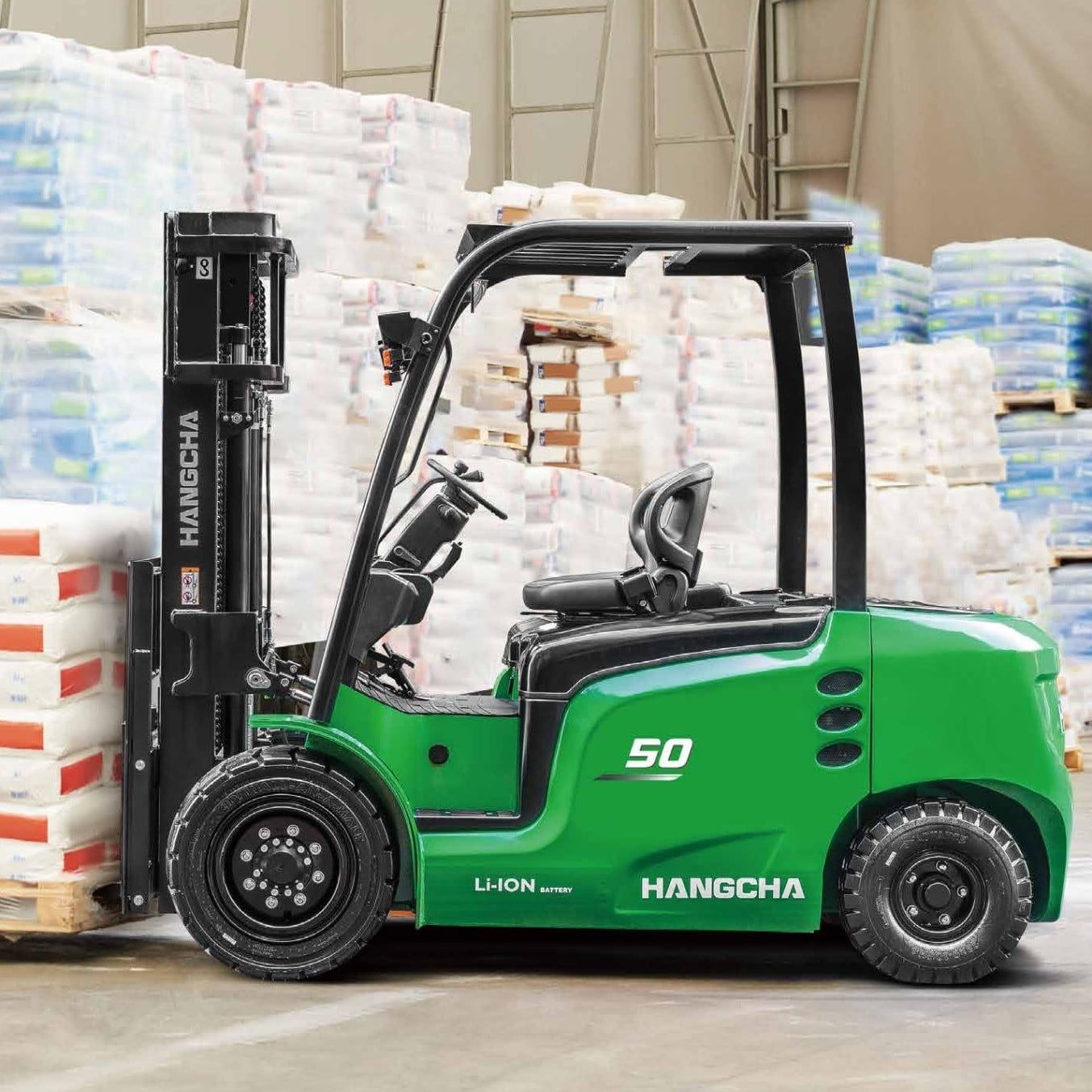Xe Nâng Điện Lithium 5 Tấn Dòng X Hangcha Cao Cấp
